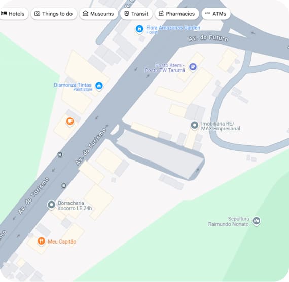 mapa de Localização do motel